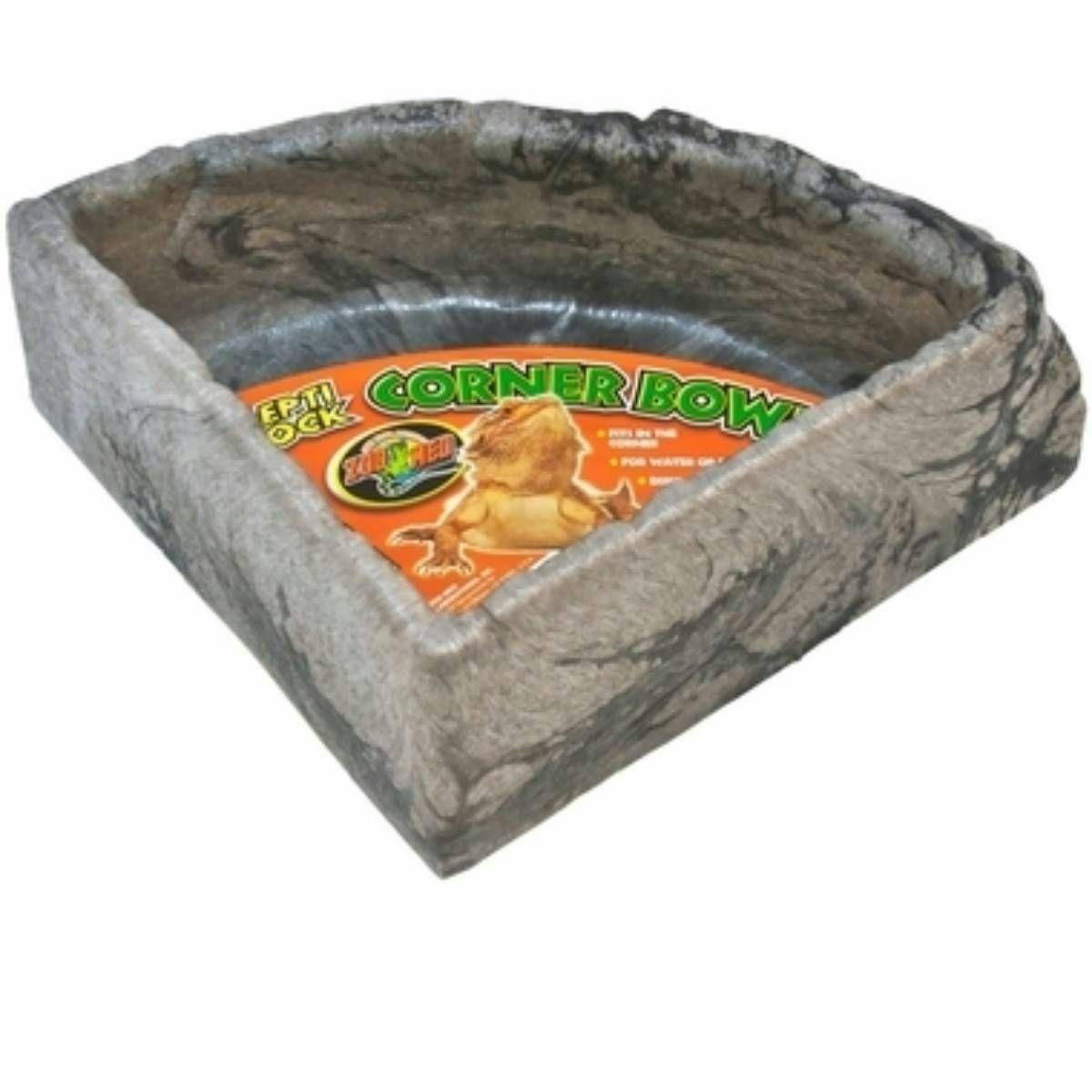 Image 1 for Zoo Med Repti Rock Corner Bowl (X-Large) by Josh's Frogs