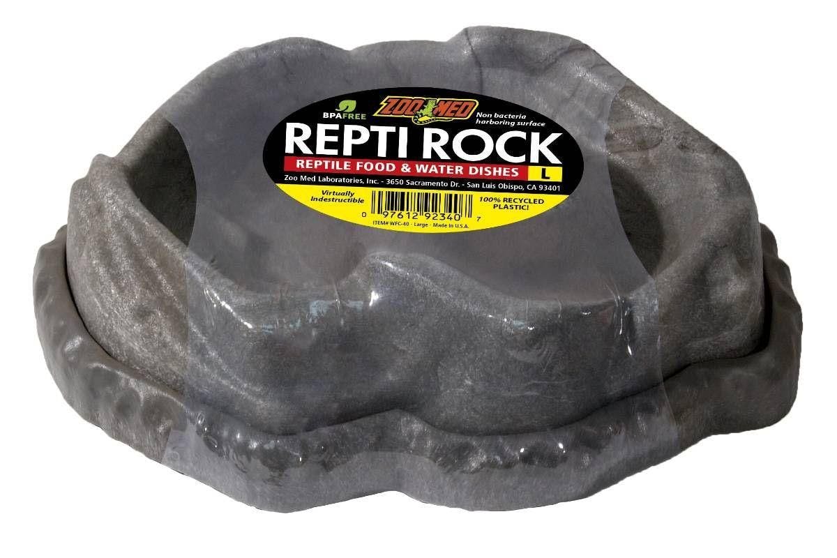 Image 1 for Zoo Med Repti Rock Combo Reptile Food & Water Dish (Large) by Josh's Frogs