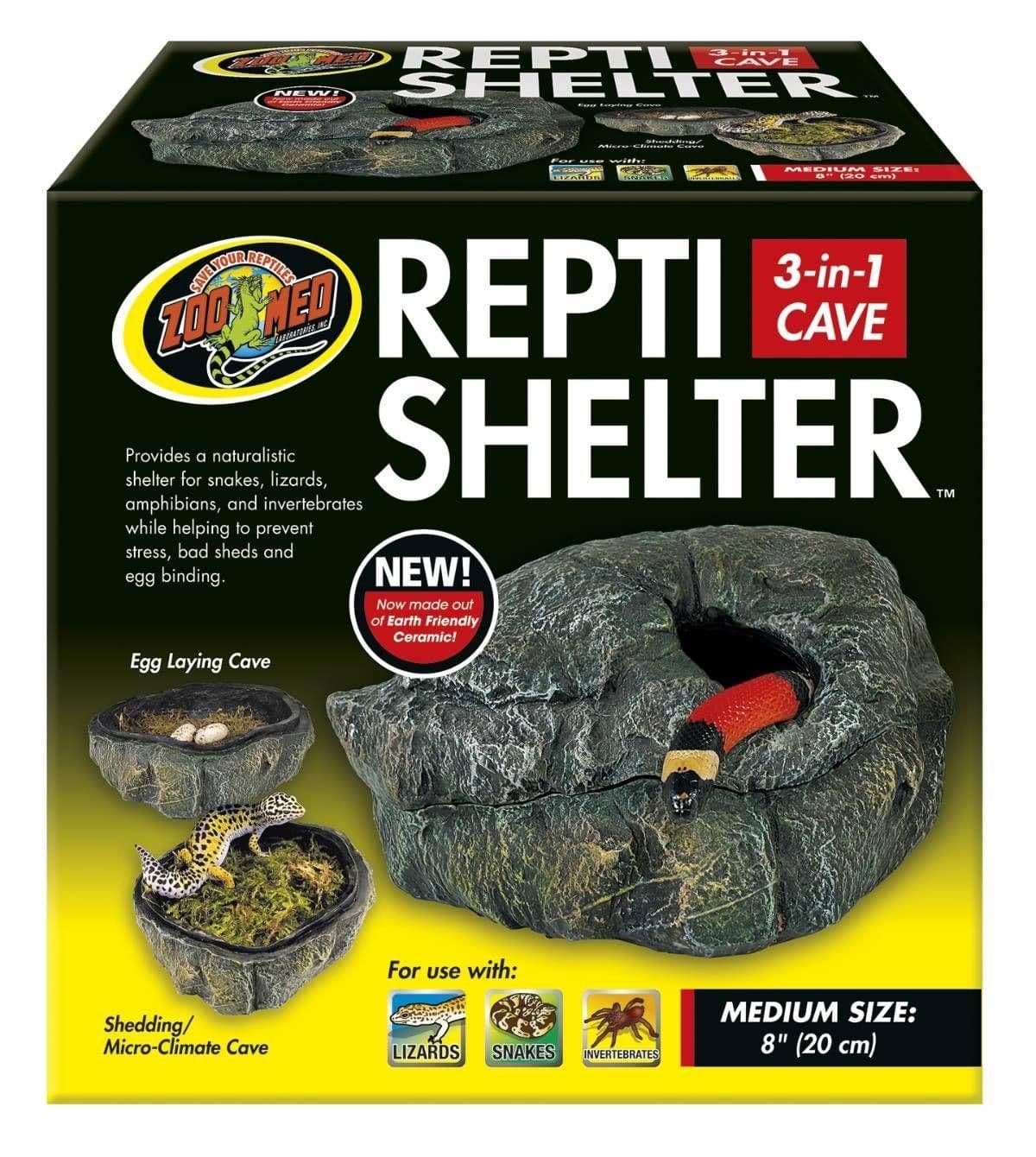 Image 1 for Zoo Med Repti Shelter 3-in-1 Cave (Medium) by Josh's Frogs