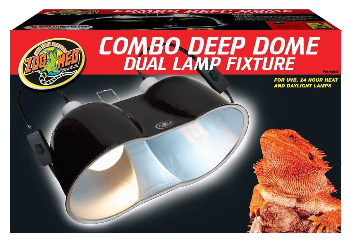 Image 1 for Zoo Med Combo Deep Dome Dual Lamp Fixture by Josh's Frogs